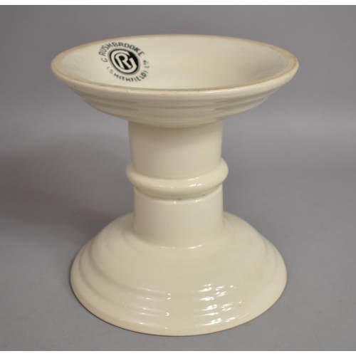 320 - An Early 20th Century White Glazed Pottery Butchers Ham Stand with Transfer Printed Label for G Rush... 