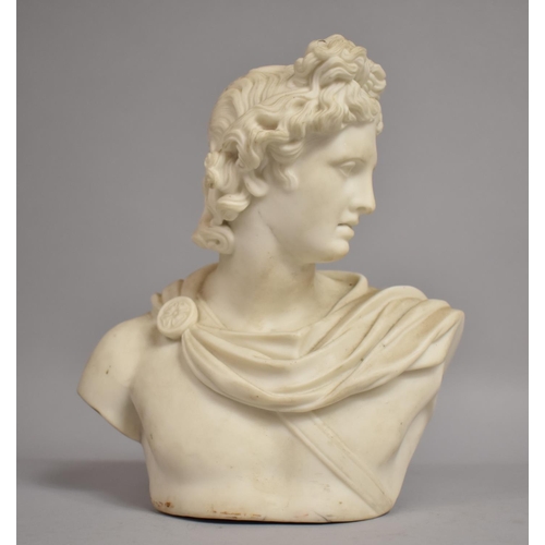 349 - A Parian Bust of Apollo Belvedere. 22cm High