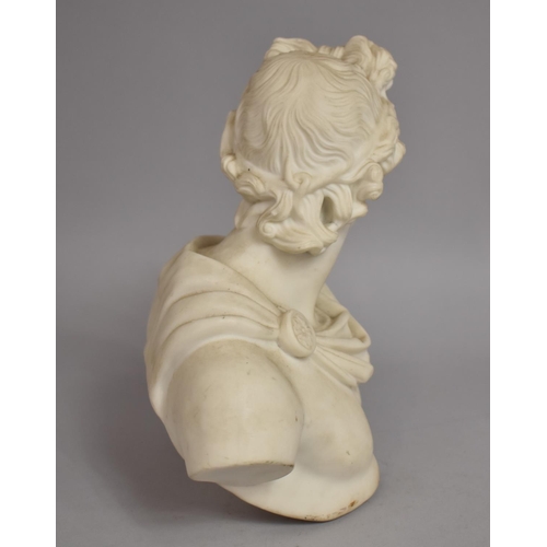 349 - A Parian Bust of Apollo Belvedere. 22cm High