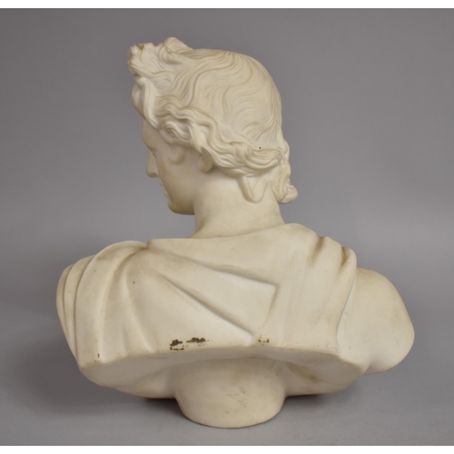 349 - A Parian Bust of Apollo Belvedere. 22cm High