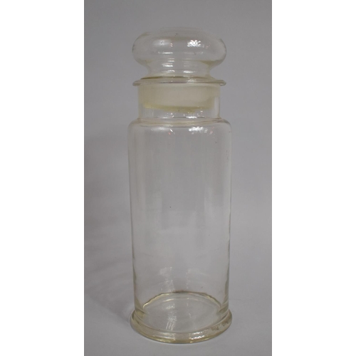 290 - A Large 19th Century Hand Blown Glass Confectionery Shop Jar, with a Bulbous Ground Stopper Over and... 