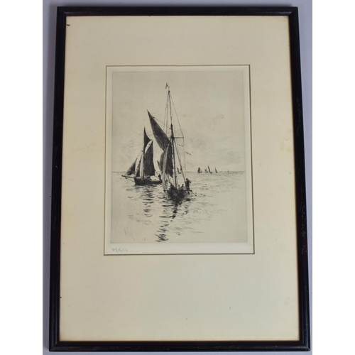 404 - William Lionel Wyllie (British 1851-1931) Original Proof Etching 'Medway Shrimpies' Signed Lower Lef... 