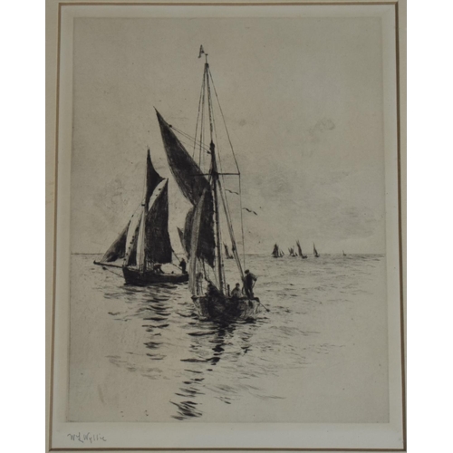 404 - William Lionel Wyllie (British 1851-1931) Original Proof Etching 'Medway Shrimpies' Signed Lower Lef... 