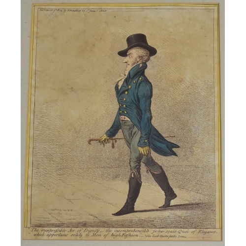 405 - James Gillray (British 1757-1815) Hand Coloured Etchings to include 'A Man Of Importance' Framed and... 