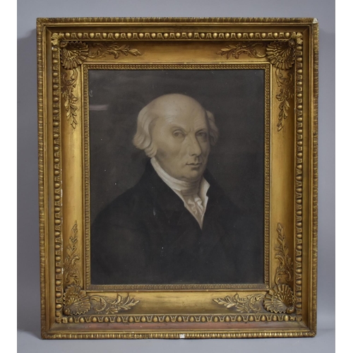 402 - A Gilt Mounted and Framed Print of 19th Century Gent, The Carved Wooden Frame having Moulded Shell a... 