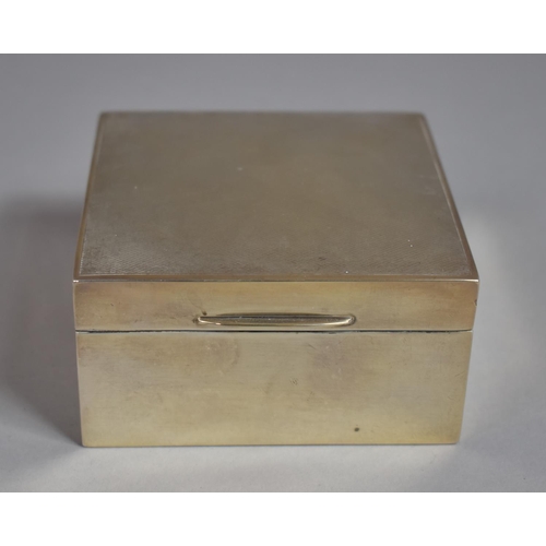 232 - A Silver Cigarette Box, Hallmark for Birmingham 1956 but Rubbed