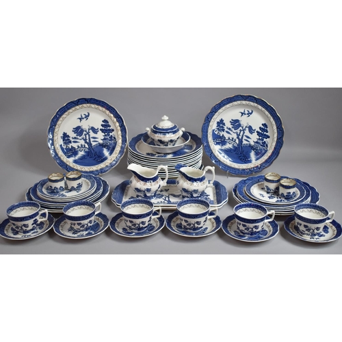 292 - A Royal Doulton Real Old Willow Part Tea and Dinner Service to Comprise Plates, Cups, Egg Cups, Lidd... 