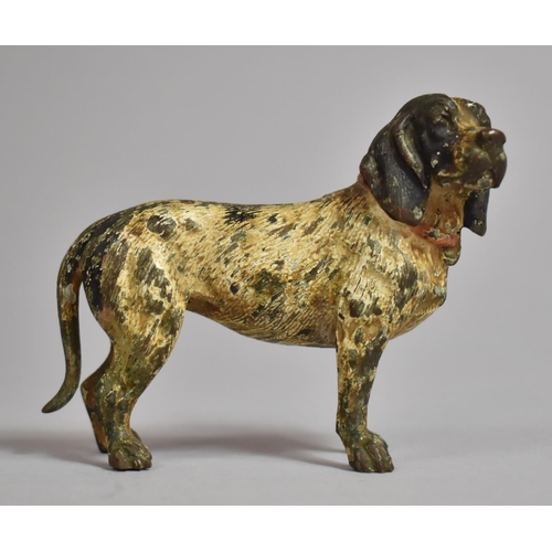 263 - A Late 19th/Early 20th Century Cold Painted Bronze Study of Dog in the Manner of Bergmann, 9cm Long,... 