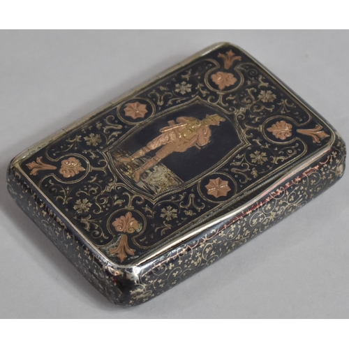 236 - A Late 19th/Early 20th Century Continental, Possibly Austrian, Silver and Niello Snuff Box Decorated... 