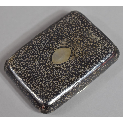 236 - A Late 19th/Early 20th Century Continental, Possibly Austrian, Silver and Niello Snuff Box Decorated... 