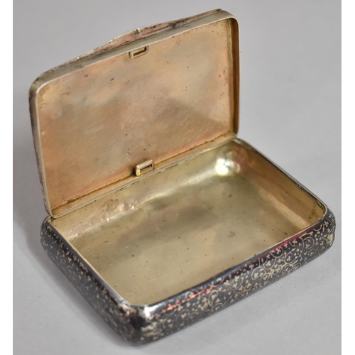 236 - A Late 19th/Early 20th Century Continental, Possibly Austrian, Silver and Niello Snuff Box Decorated... 