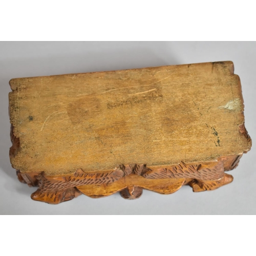 153 - A Treen Rectangular Covered 'Blind Man' Table Snuff Decorated in relief with Scenes from Tam O'Shant... 