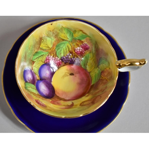 312 - An Aynsley Cup and Saucer Hand Painted by D Jones together with a Printed Aynsley Jug with D Jones F... 