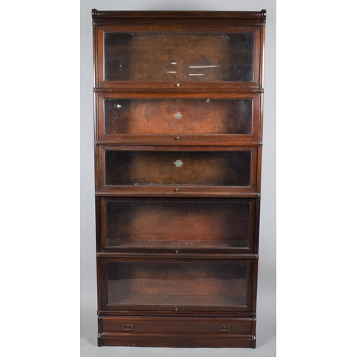 428 - A Vintage Mahogany Five Tier Globe Wernicke Bookcase. 87x27x179cms High