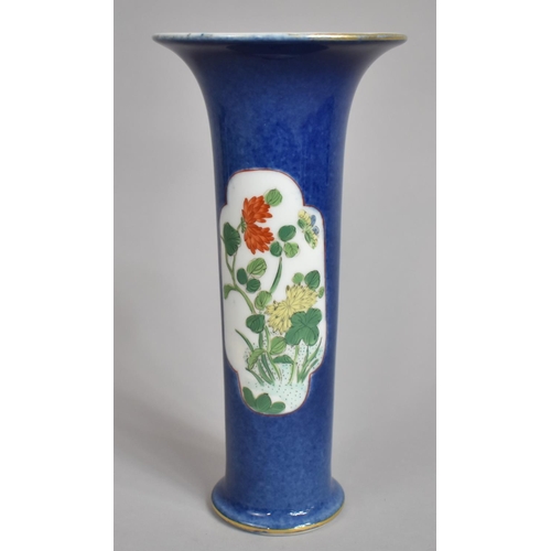 366 - A 19th Century Chinese Powder Blue Sleeve Vase of Cylindrical Form having Flared Rim and Decorated w... 