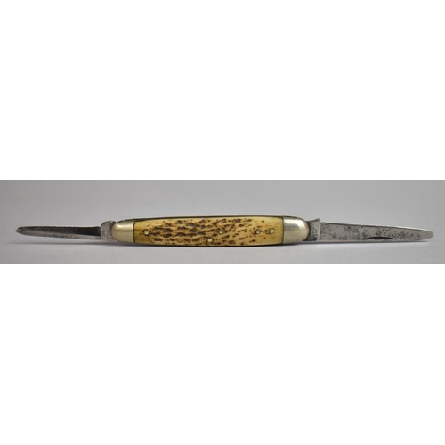 143 - A Vintage Pocket Tooling Knife by George Butler and Co, Together with a Vintage Handle Two Bladed Pe... 