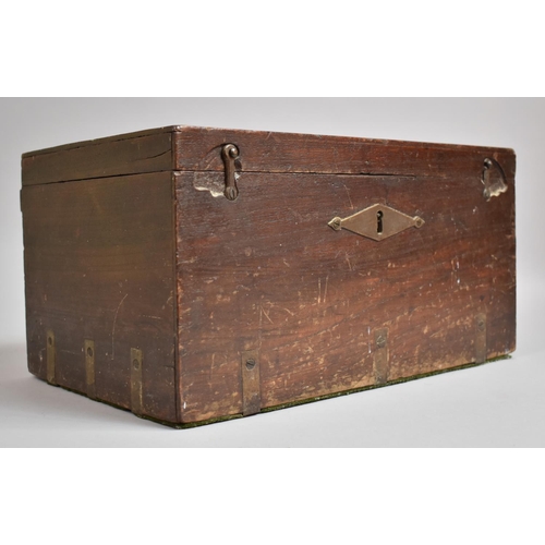 4 - A Late 19th Century Box with Brass Mounts, Clasps and Diamond Escutcheon, Formerly a Scientific Inst... 