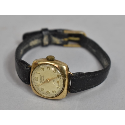 215 - A Ladies Gold Cased Rotary 15 Jewel Wrist Watch