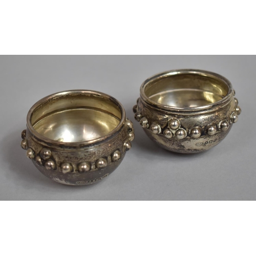 244 - A Pair of Silver Pots of Archaic Cauldron Form, 
Registered Design 509832 J Gillmore, Birmingham Hal... 