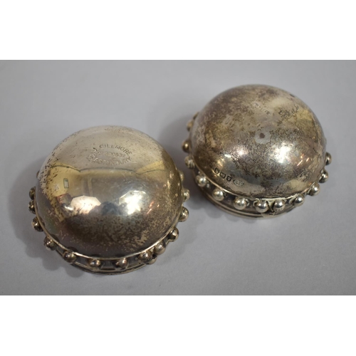 244 - A Pair of Silver Pots of Archaic Cauldron Form, 
Registered Design 509832 J Gillmore, Birmingham Hal... 