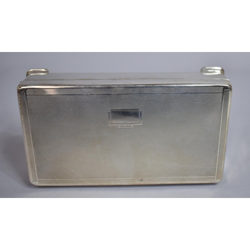 245 - A Silver Cigar/Cigarette Box with Engine Turned Decoration, Birmingham Hallmark