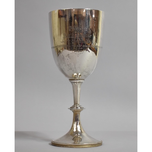 248 - A Silver Trophy with Presentation Inscription, A Fountaine to J Bradfield for Walking 'General The B... 