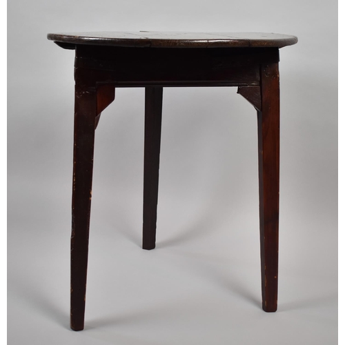 444 - An Early 19th Century Oak Cricket Table. 59cms Diameter