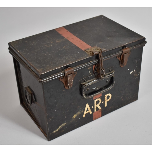 272 - A WWII Metal Tin Inscribed ARP, 30cms Wide