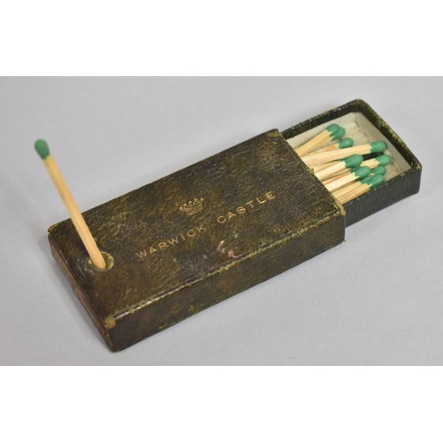 275 - A Souvenir Warwick Castle 'Go To Bed' Matchbox Containing Original Matches and Recess for Candle