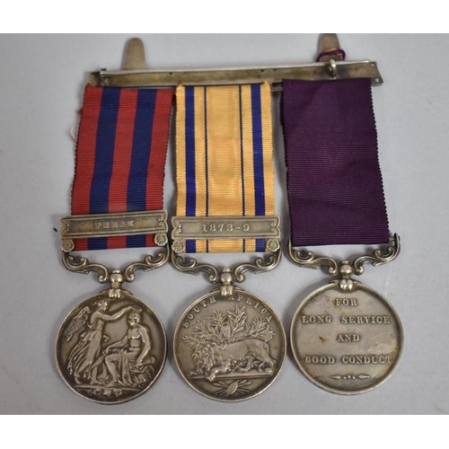 71 - A  Victorian Medal Group Comprising a Victorian India General Service Medal with 'Perak' Bar Awarded... 