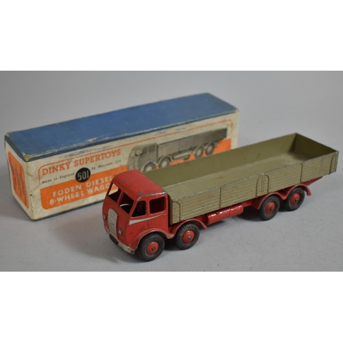 13 - A Boxed Dinky Supertoys 501 Foden Diesel 8-Wheel Wagon. (G, G)