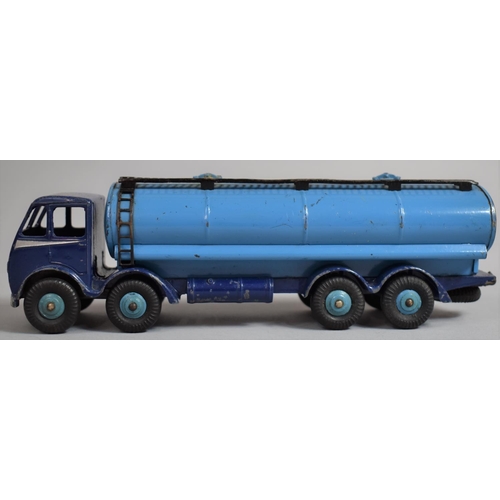 14 - A Boxed Dinky Supertoys 504 Foden 14-Ton Tanker in Dark Blue and Light Blue with Silver Strip to Cab... 