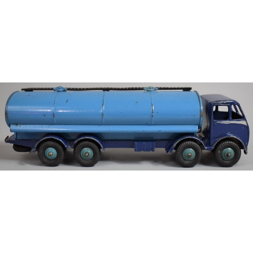 14 - A Boxed Dinky Supertoys 504 Foden 14-Ton Tanker in Dark Blue and Light Blue with Silver Strip to Cab... 