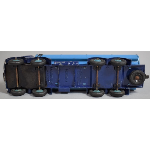 14 - A Boxed Dinky Supertoys 504 Foden 14-Ton Tanker in Dark Blue and Light Blue with Silver Strip to Cab... 