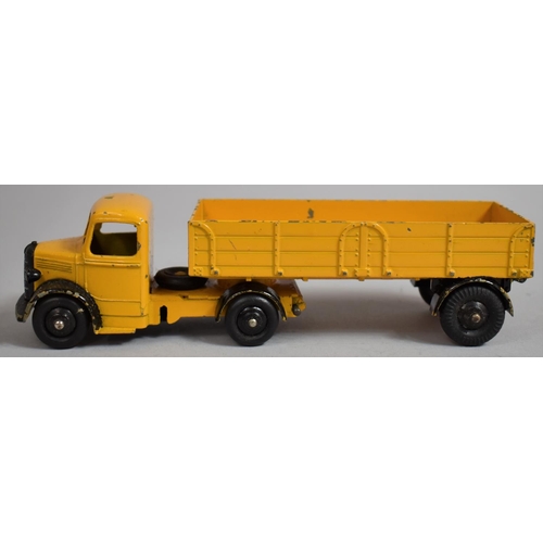 15 - A Boxed Dinky Supertoys 521 Bedford Articulated Lorry in Yellow with Black Hubs. Models G Boxes F