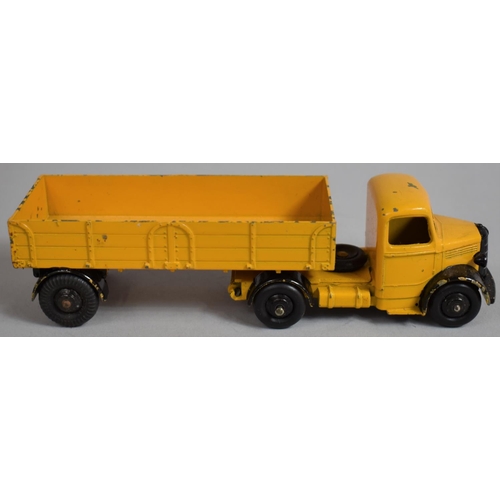 15 - A Boxed Dinky Supertoys 521 Bedford Articulated Lorry in Yellow with Black Hubs. Models G Boxes F