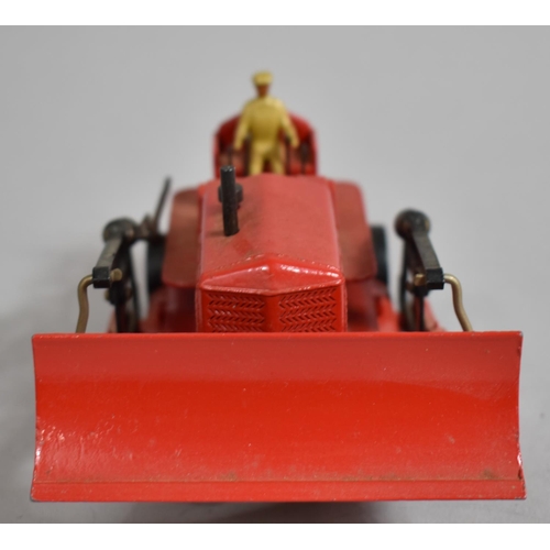 18 - A Boxed Dinky Toys 961 Blaw Knox Bulldozer in Red, the Caterpillars have been perished due to Age. (... 