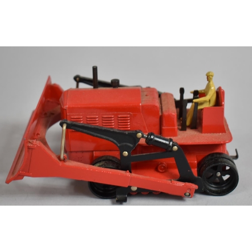 18 - A Boxed Dinky Toys 961 Blaw Knox Bulldozer in Red, the Caterpillars have been perished due to Age. (... 