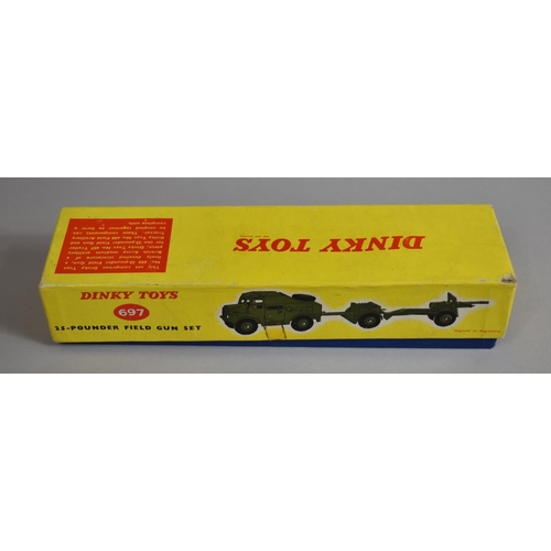A Boxed Dinky Toys 697 25-Pounder Field Gun Set Which