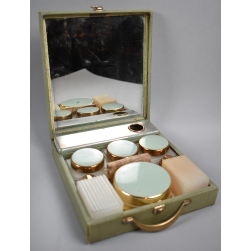 220 - A Mid 20th Century Ladies Beauty Box by Sirram, 16.5cm Wide