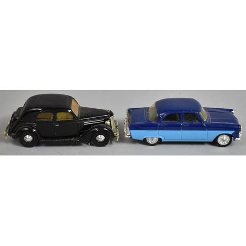 35 - Two Dinky and Corgi Cars to Include DY5-A Ford V-8 Pilot 1949 in Black & D709/2 Ford Zodiac MK2 in T... 