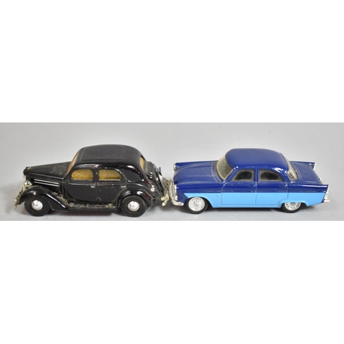 35 - Two Dinky and Corgi Cars to Include DY5-A Ford V-8 Pilot 1949 in Black & D709/2 Ford Zodiac MK2 in T... 