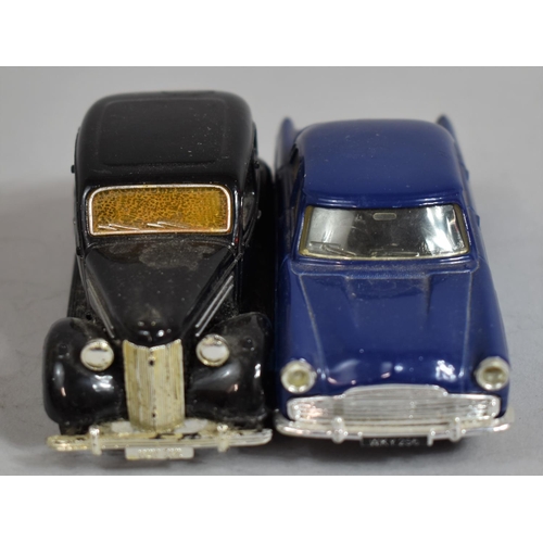 35 - Two Dinky and Corgi Cars to Include DY5-A Ford V-8 Pilot 1949 in Black & D709/2 Ford Zodiac MK2 in T... 