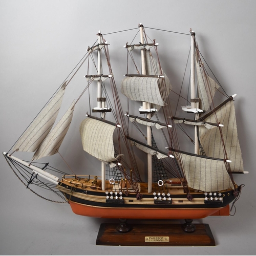 62 - A Modern Wooden Model of a Three Masted Pailebot or Pilots Ship, SV Marquez, 56cm Long