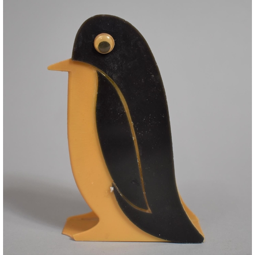 19 - A Mid 20th century Novelty Plastic Desk Top Calendar in the Form of a Standing Bird, 12cms High, One... 