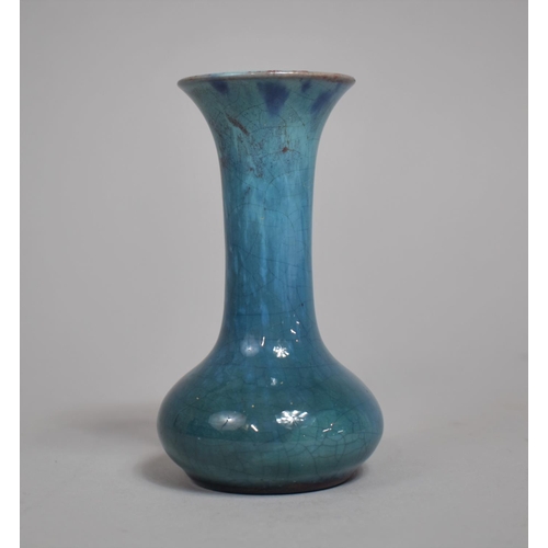 436 - An Ashworth Pottery Glazed Vase, Blue and Purple Glazes, 11cms High