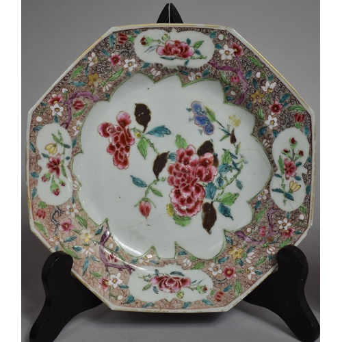 325 - Three 18th Century Chinese Export Plates to include Pair of Floral Decorated Examples and a Larger O... 