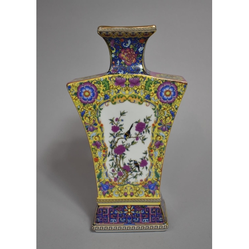 334 - A Chinese Mid/Late 20th Century Porcelain Famille Rose Vase of Slender Shouldered Form decorated wit... 