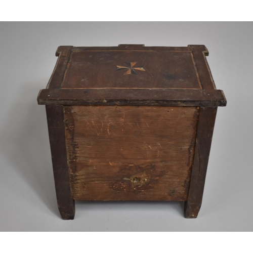 7 - A Late 17th/Early 18th Century Spanish Colonial Inlaid Four Drawer Table Top Chest with Ebony and Sa... 