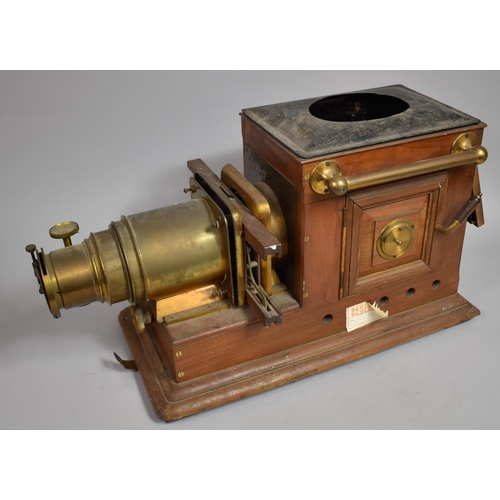 63 - A Victorian Brass Mounted Magic Lantern